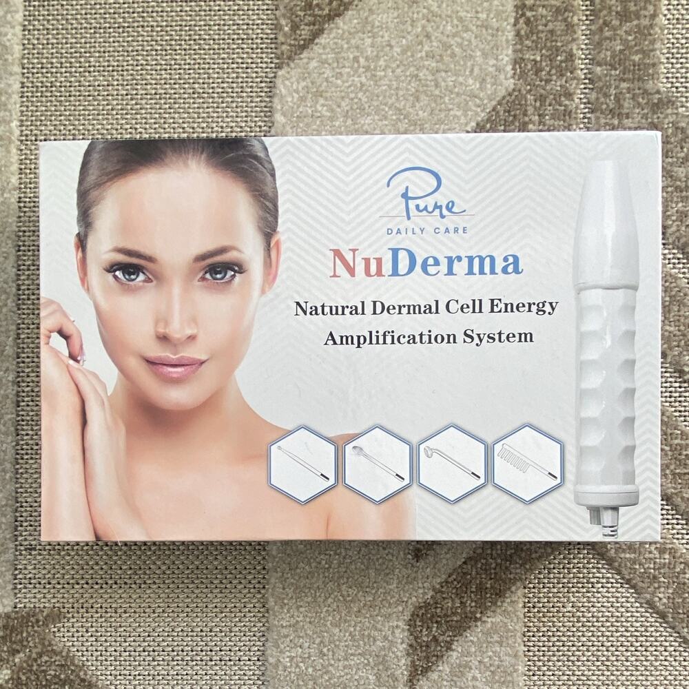 Pure Daily Care NuDerma High Frequency Skin Therapy Wand Kit Portable White